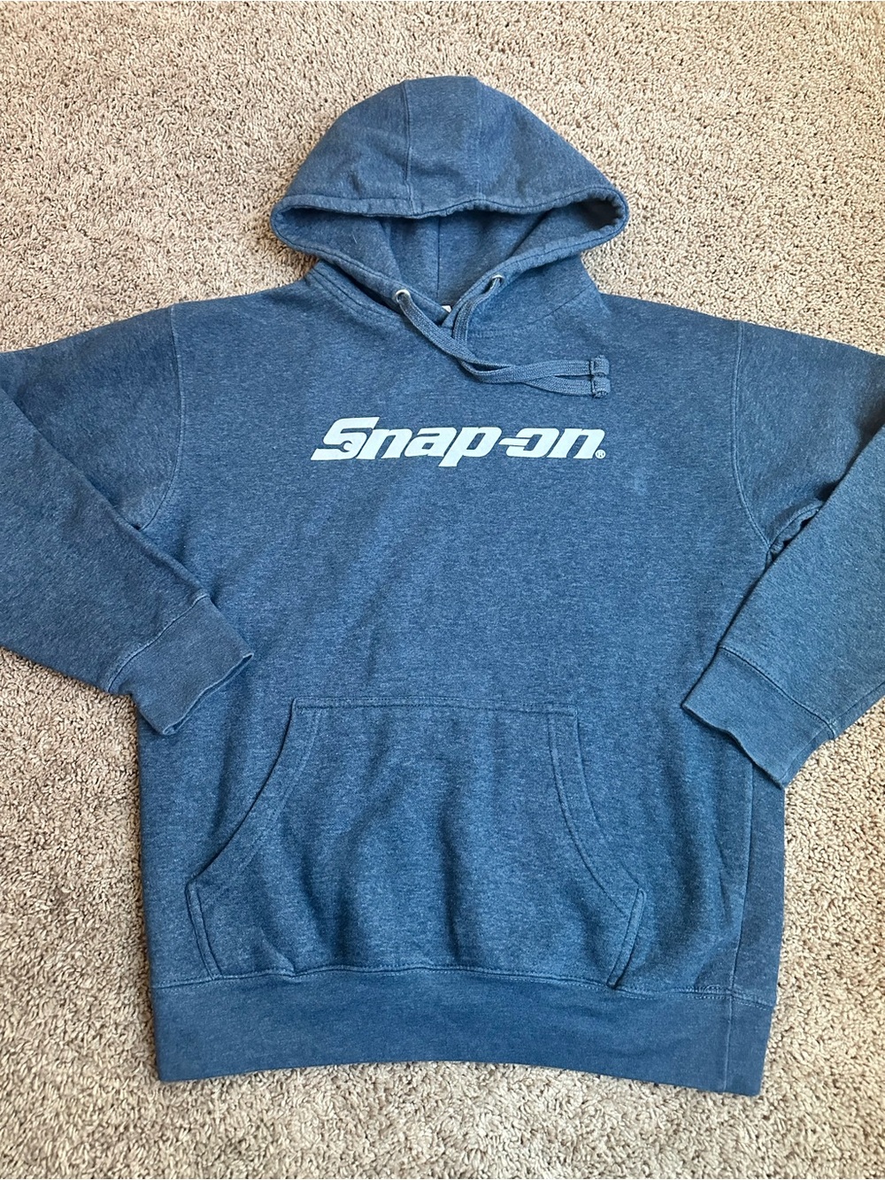 Men’s Navy Blue Snap-On Hoodie Size Medium